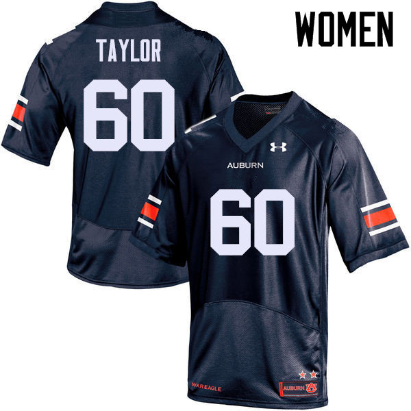 Women Auburn Tigers #60 Bill Taylor College Football Jerseys Sale-Navy - Click Image to Close